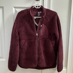 Maroon fleece jacket